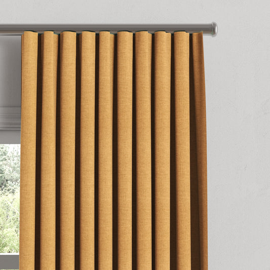 Ripplefold Drapery in Lush Linen - Turmeric
