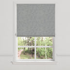 Flat Roman Shade in Ditsy - Indigo