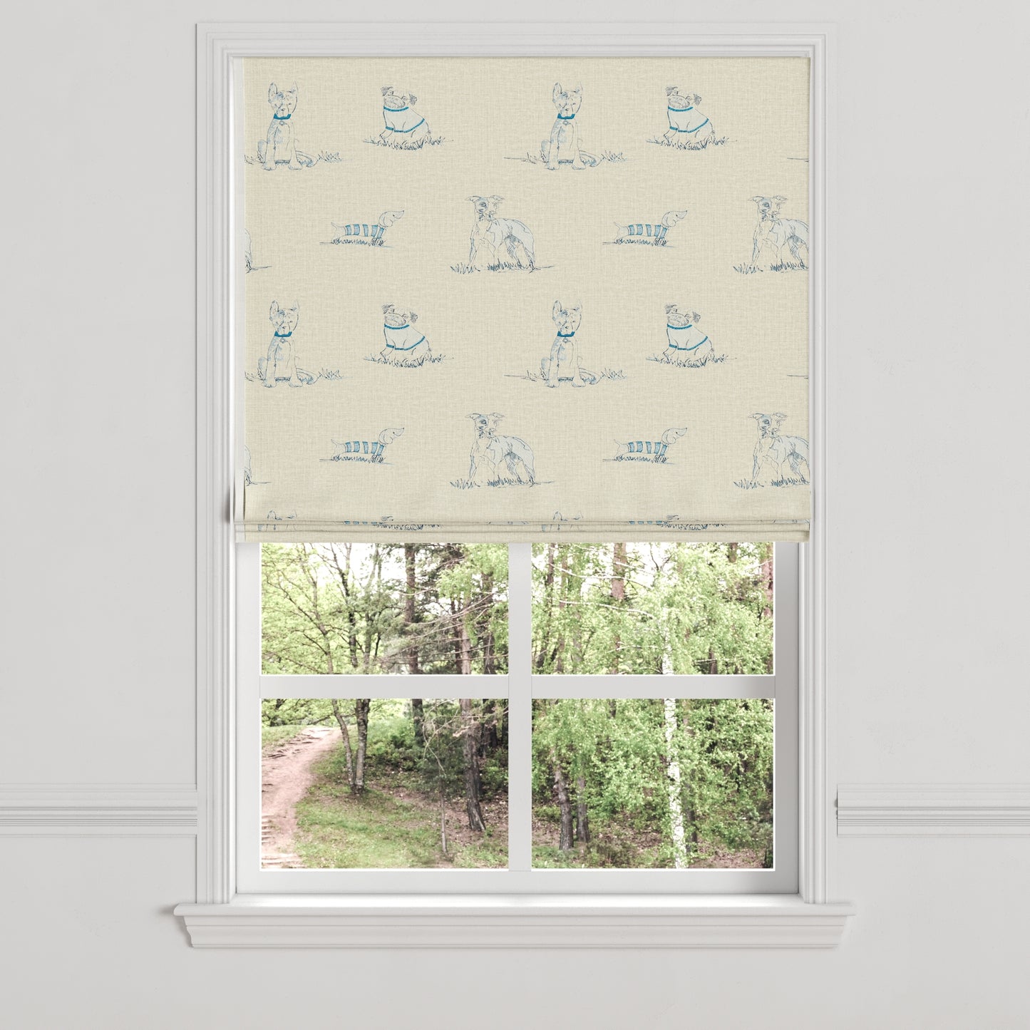 Flat Roman Shade in Duffy - Bone
