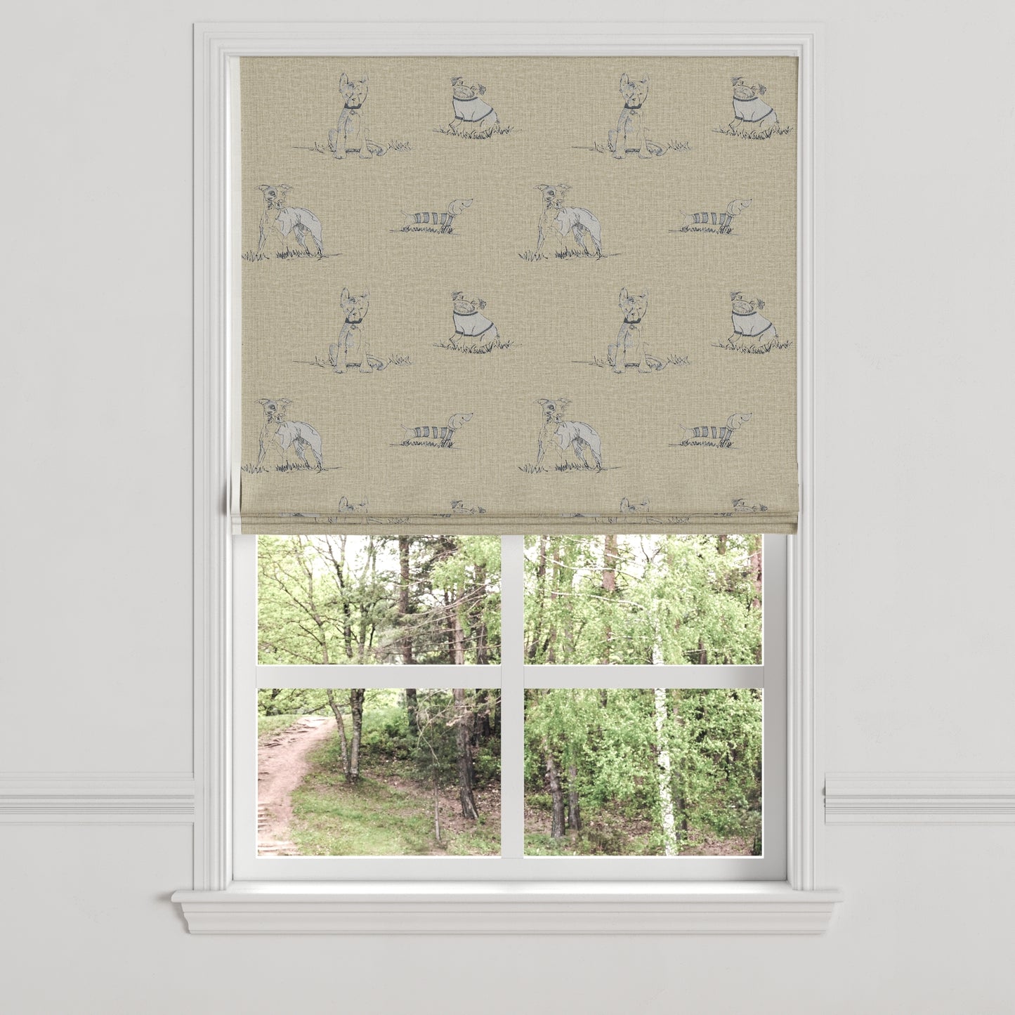 Flat Roman Shade in Duffy - Doodle