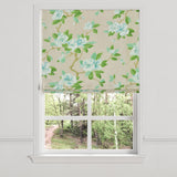 Flat Roman Shade in Grandma's Floral - Pink