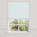 Flat Roman Shade in Lush Linen - Ice
