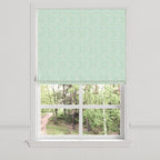 Flat Roman Shade in Positive Print - Emerald