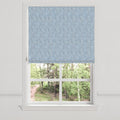 Flat Roman Shade in Positive Print - Azure