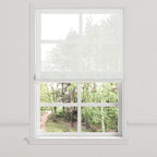 Flat Roman Shade in Sheer - Porcelain