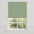 Flat Roman Shade in Gingham - Fir
