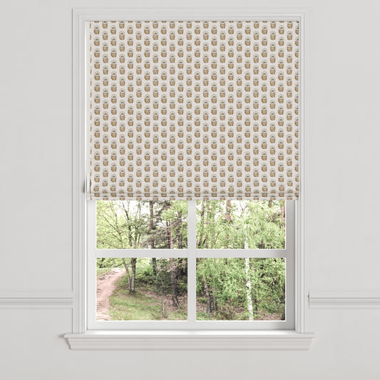 Flat Roman Shade in Mini Florals - Birch