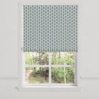 Flat Roman Shade in Mini Florals - Forest