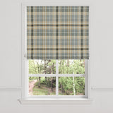 Flat Roman Shade in Tartan - Thunder