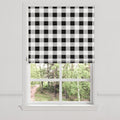 Flat Roman Shade in Buffalo Check - Black