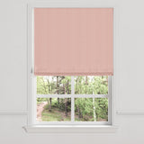 Flat Roman Shade in Slubby Linen - Think Pink