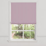 Flat Roman Shade in Slubby Linen - Plum