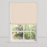 Flat Roman Shade in Slubby Linen - Cream