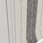 Flat Roman Shade in French Laundry Stripe - Midnights