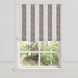 Flat Roman Shade in French Laundry Stripe - Midnights