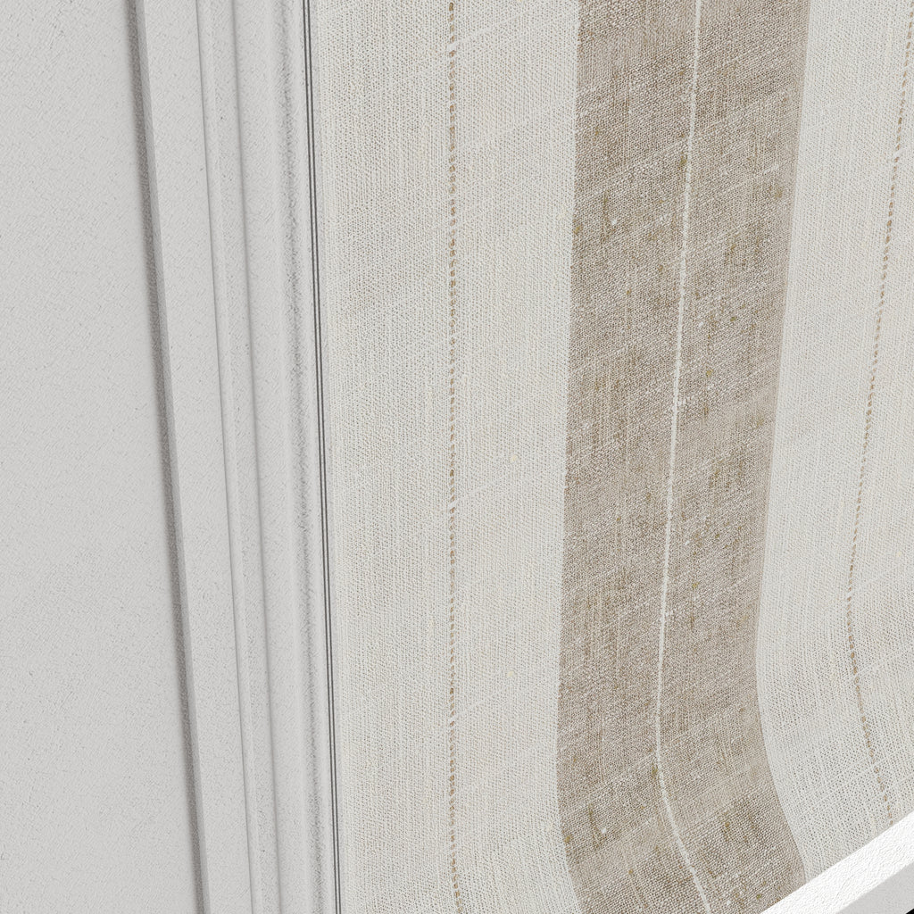 Flat Roman Shade in French Laundry Stripe - Champagne