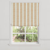 Flat Roman Shade in French Laundry Stripe - Apricot