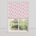 Flat Roman Shade in Toile - Strawberry
