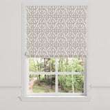 Flat Roman Shade in Trellis Like It Is - Beige