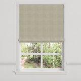 Flat Roman Shade in 100% Linen - Hazelnut