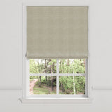 Flat Roman Shade in 100% Linen - Hazelnut