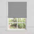 Flat Roman Shade in Gingham - Black