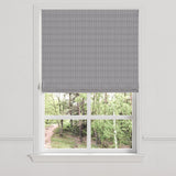 Flat Roman Shade in Gingham - Black