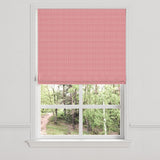 Flat Roman Shade in Gingham - Cherry