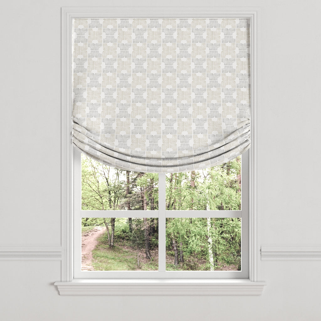 Relaxed Roman Shade in Groovy - Natural