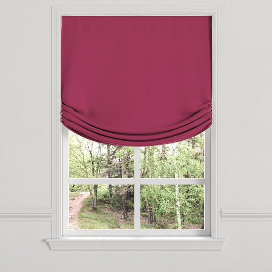 Relaxed Roman Shade in Lush Linen - Beet