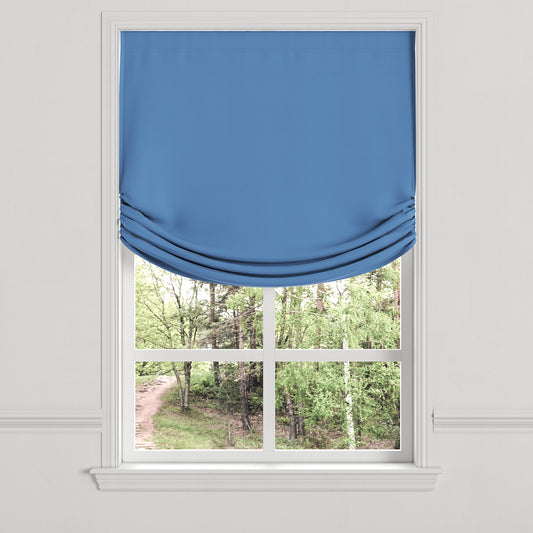 Relaxed Roman Shade in Lush Linen - Ceramic