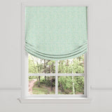 Relaxed Roman Shade in Positive Print - Emerald