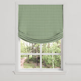 Relaxed Roman Shade in Gingham - Fir