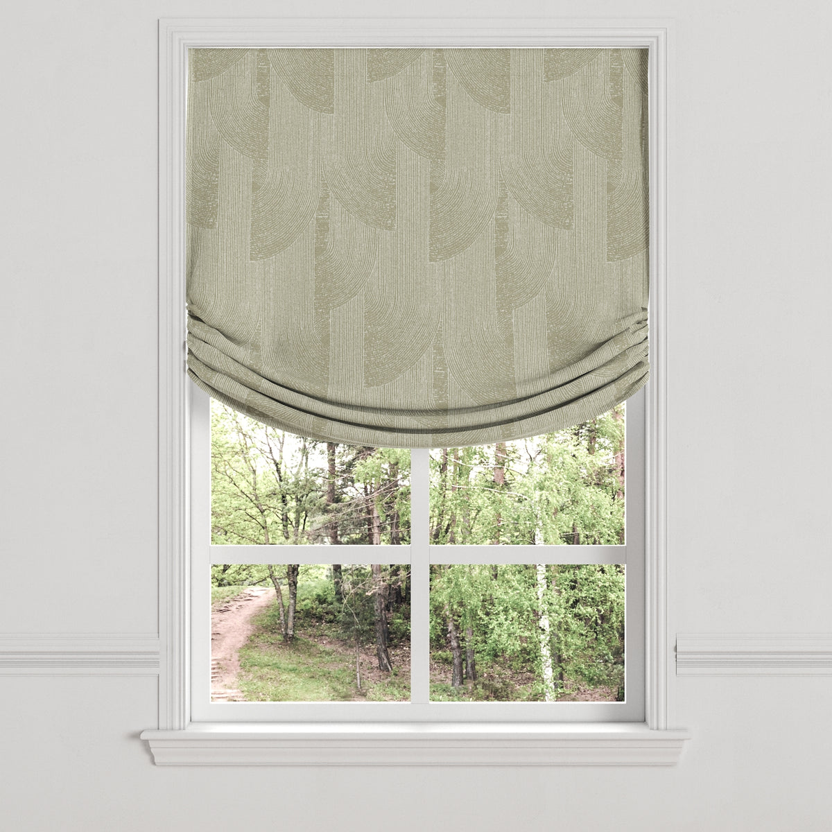 Relaxed Roman Shade in Make Waves - Oatmeal