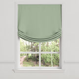 Relaxed Roman Shade in Classic Linen - Olive