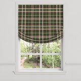 Relaxed Roman Shade in Tartan - Evergreen