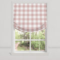 Relaxed Roman Shade in Buffalo Check - Mauve