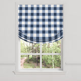 Relaxed Roman Shade in Buffalo Check - Navy