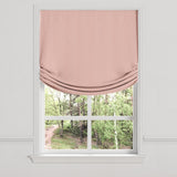 Relaxed Roman Shade in Slubby Linen - Think Pink