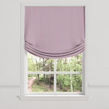 Relaxed Roman Shade in Slubby Linen - Plum