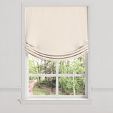 Relaxed Roman Shade in Slubby Linen - Ivory