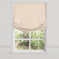 Relaxed Roman Shade in Slubby Linen - Cream