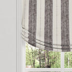 Relaxed Roman Shade in French Laundry Stripe - Midnights
