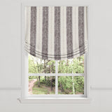 Relaxed Roman Shade in French Laundry Stripe - Midnights