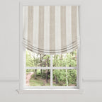 Relaxed Roman Shade in French Laundry Stripe - Champagne
