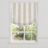 Relaxed Roman Shade in French Laundry Stripe - Champagne