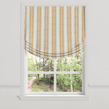 Relaxed Roman Shade in French Laundry Stripe - Apricot