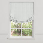 Relaxed Roman Shade in 100% Linen - Salt Air