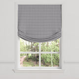 Relaxed Roman Shade in Gingham - Black