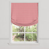 Relaxed Roman Shade in Gingham - Cherry